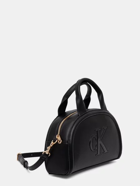 Calvin Klein Kabelka Bold Ck Dome Crossbody čierna