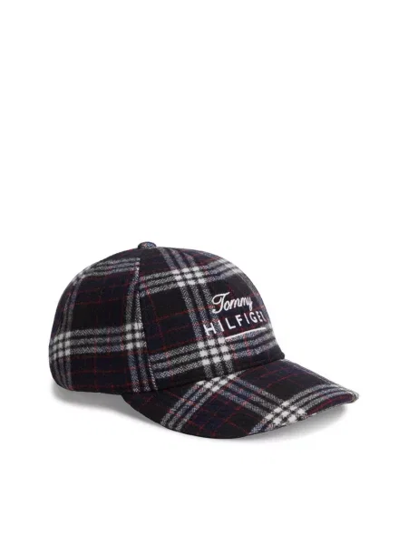 Tommy Hilfiger czapka z daszkiem z wełną czarna