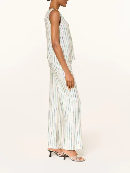 Marc Cain Spodnie Kobieta Wielobarwność XL Wide Trousers różowe