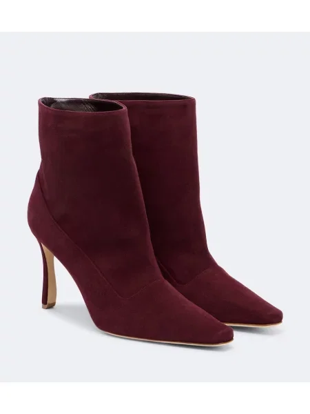 Cizme scurte Manolo Blahnik din piele de căprioară