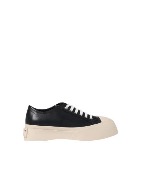 Sneakersy Marni skórzane na platformie czarne