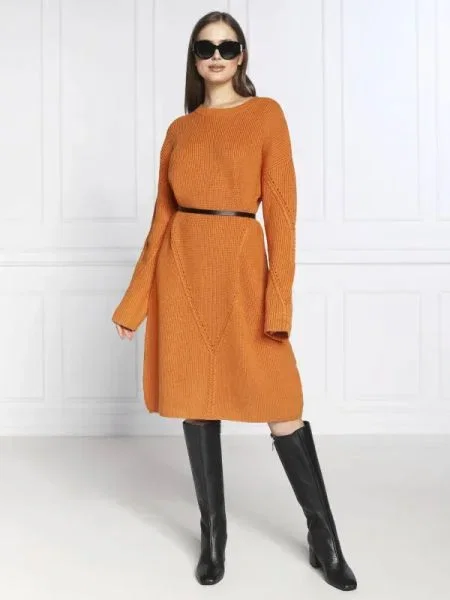 Silvian Heach Rochie GIUKI cu adaos de lână portocaliu