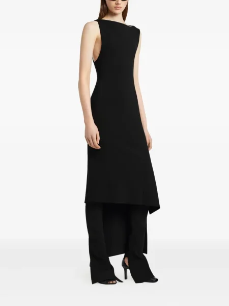 Rochie fără mâneci Courreges fără mâneci de costum negru