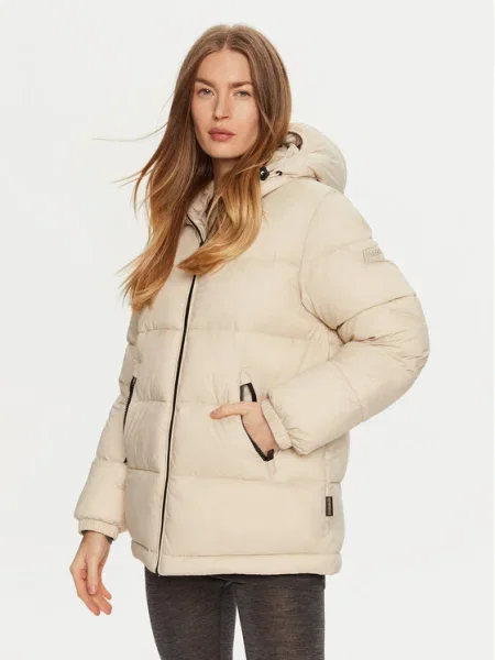 Napapijri Geacă de iarnă A-Box Logo bej