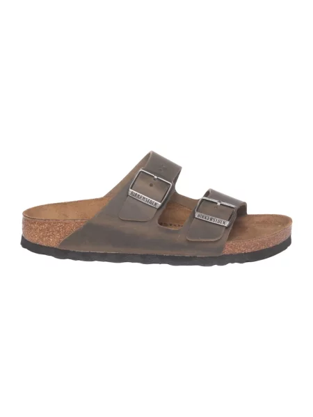 Birkenstock klapki nubukowe Arizona zielony