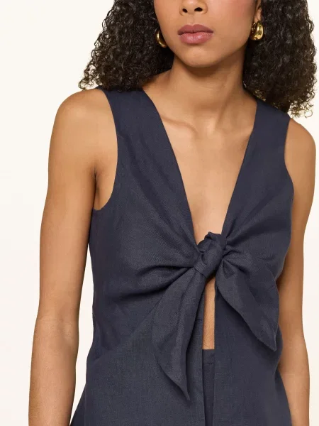 Arkitaip Lněná Vesta Lucia tmavě modrá