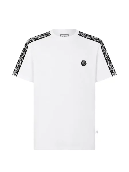 Scurt tricou Philipp Plein cu decolteu rotund alb