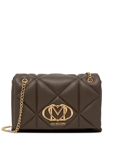 Презрамки боди Love Moschino ватирана кафяво