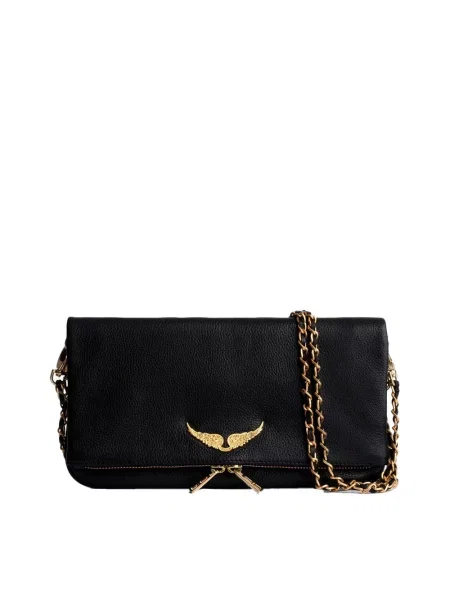 ZADIG&VOLTAIRE torebka skórzana ROCK GRAINED LEATHER czarna