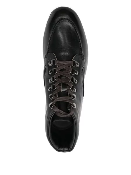 Botine Bally cu șireturi din dantelă negru