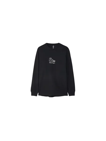 Converse Icon Signature Long Sleeve T-Shirt Mężczyźni Koszulki Converse Size: M czarny