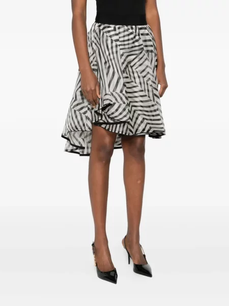 Spódnica midi Gemy Maalouf w paski do kolan czarna