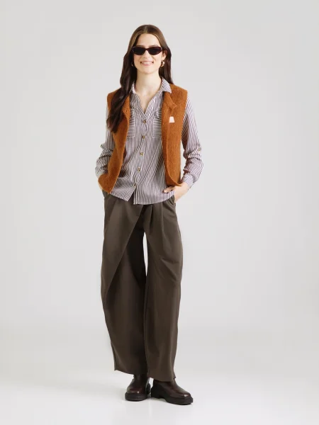 VERO MODA Bluză VMBUMPY roșu vin alb