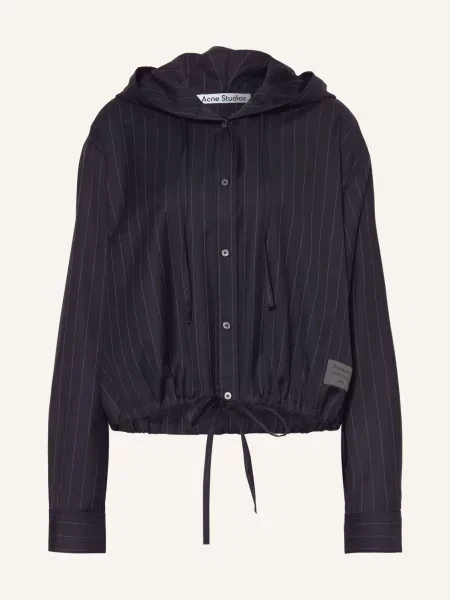 Acne Studios Svrchní Košile tmavě modrá bílá