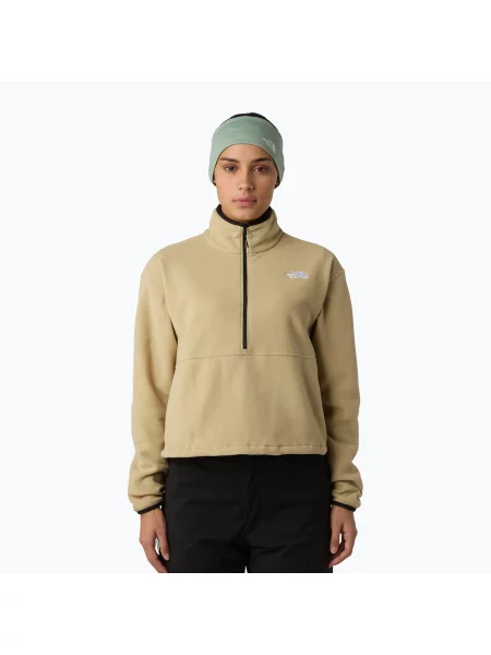 Bluză pentru femei The North Face Glacier Fleece Zip Short stone khaki