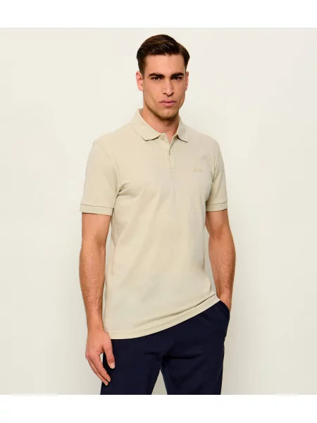 Tricou polo Boss Green bej