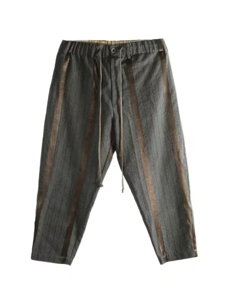 Pantaloni Uma Wang cu dungi gri