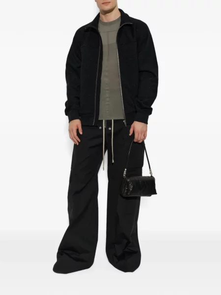 Pulover Rick Owens cu guler de stand-up negru