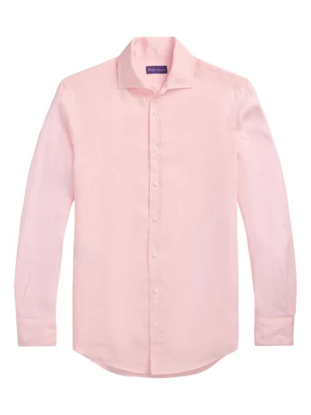 Lněná košile Ralph Lauren Purple Label fialová