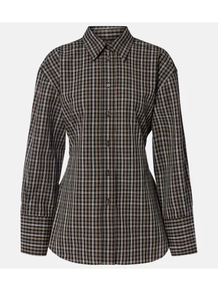 Top Róhe w kratkę czarny