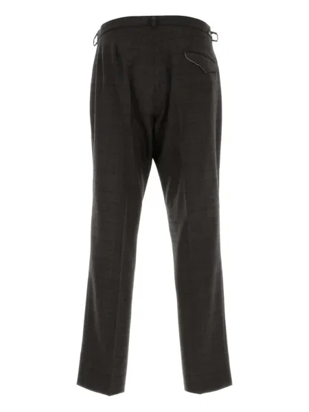 Pantaloni Prada în carouri plisate maro