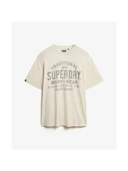 Koszulka Superdry Machined Goods Workwear beżowa