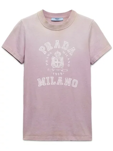 Tricou Prada cu imagine violet