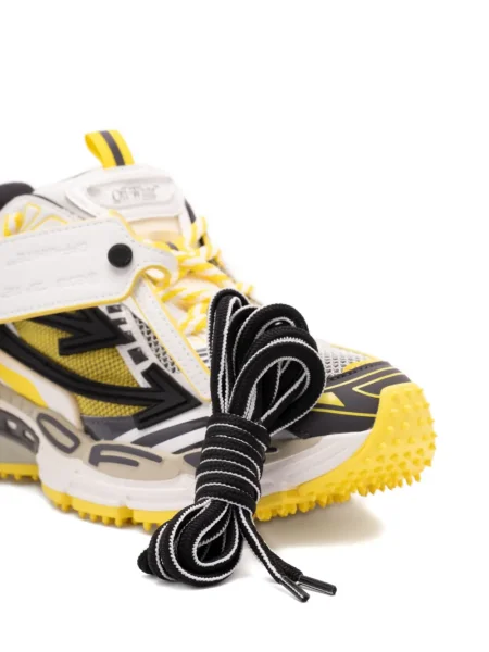 Sneakerși Off-white cu șireturi din dantelă alb