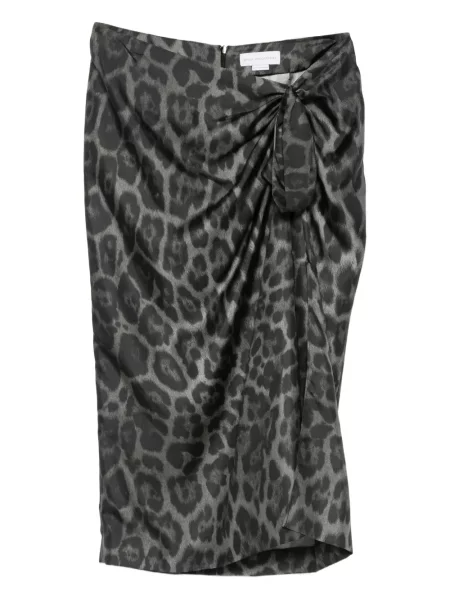 Fustă Stella Mccartney cu imagine cu model leopard gri