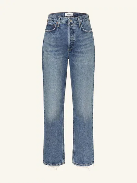 Agolde Džíny Straight Jeans Pinch Waist range dark indigo