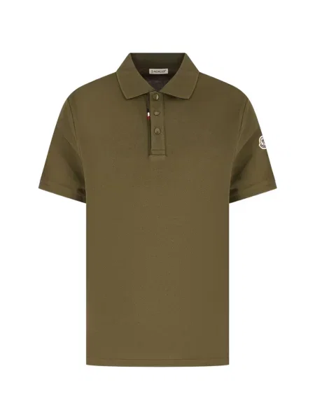 Tricou polo Moncler cu autograf verde