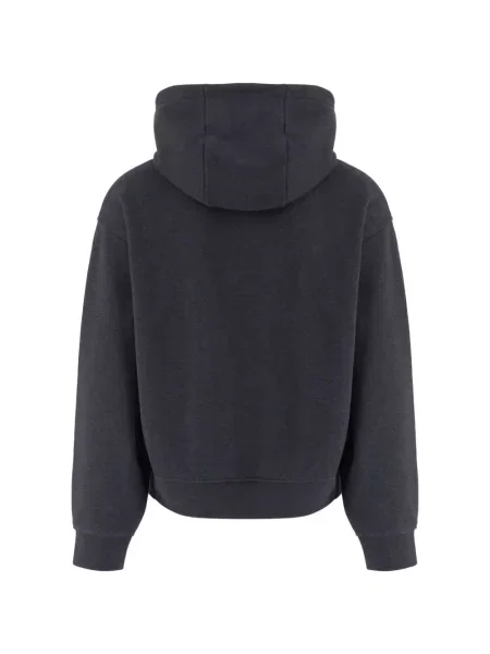 Суичър с качулка Emporio Armani бродиран сиво