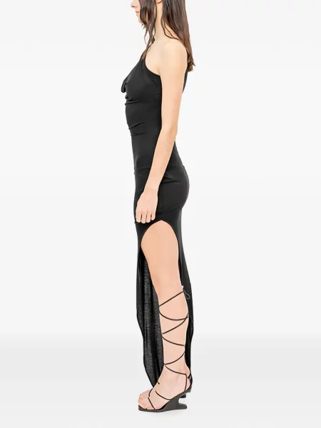 Rochie Rick Owens Lilies asimetrică negru