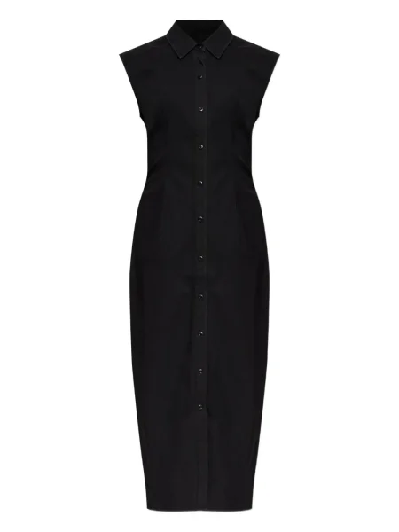 Rochie tip cămașă Rag & Bone până la genunchi de costum negru