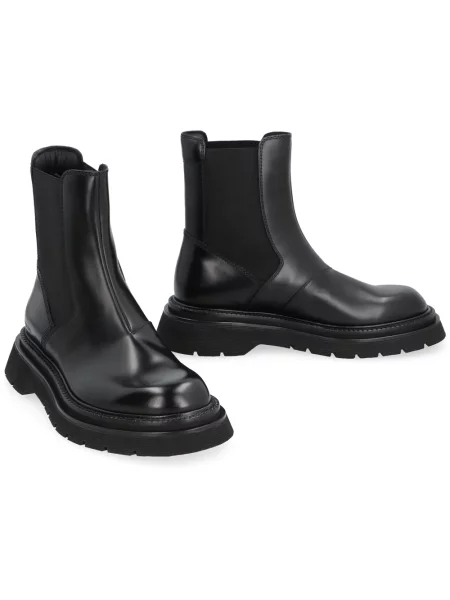 Sztyblety Dsquared2 skórzane czarne