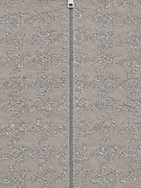 Ζακέτα Panicale με παγιέτες houndstooth γκρι