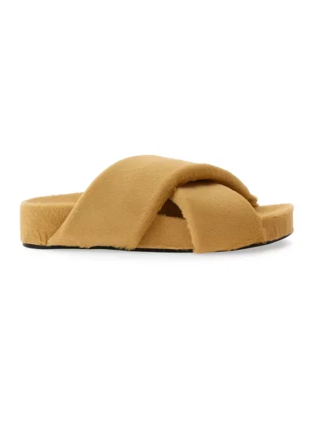 Klapki Jil Sander beżowe