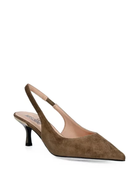 Pantofi cu toc Love Moschino slingback maro