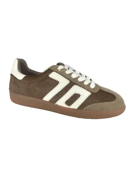 Sneakersy Back70 skórzane brązowe