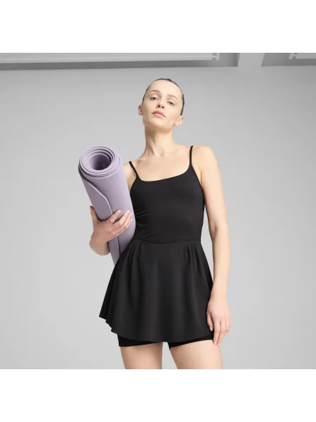 Puma sukienka sportowa mini rozkloszowana czarny