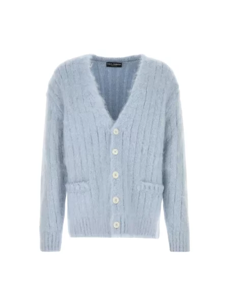 Sweter z golfem Dolce And Gabbana niebieski