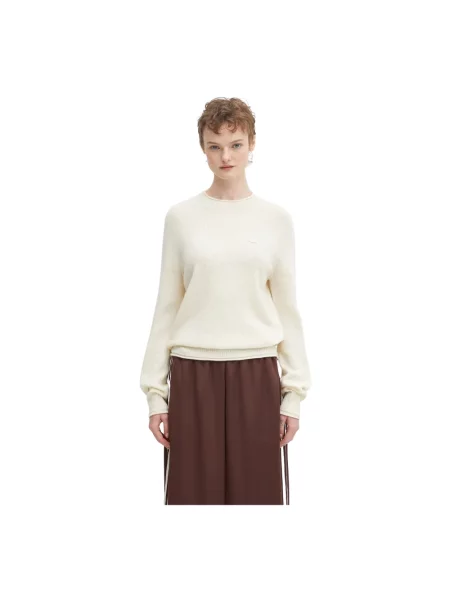 Dzianinowy sweter Lacoste beżowy