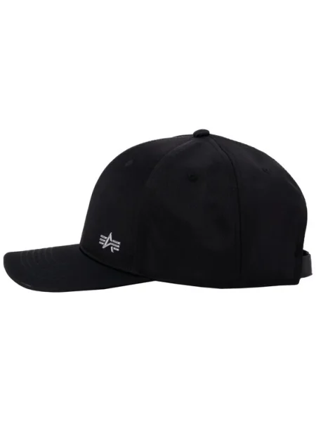 Šiltovka Alpha Industries Metal Label rep black/metalsilver čierna
