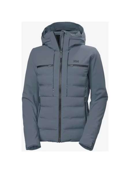 Kurtka z kapturem Helly Hansen Alphelia Elevate Ski Free niebieskawy S szary