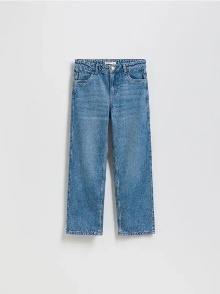 Reserved Jeansy straight fit niebieski