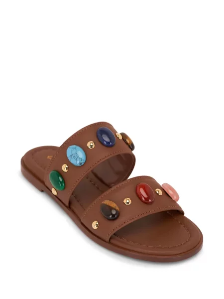 Sandale Gianvito Rossi din piele fără toc maro