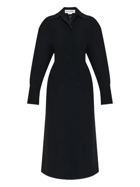 Rochie maxi Victoria Beckham până la genunchi de costum negru