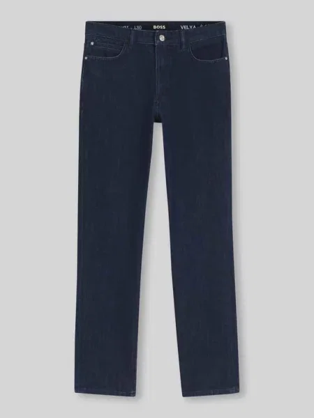 Spodnie jeansowe regular bootcut z mieszanki bawełny z dodatkiem model KICK FLARE' Boss granatowe