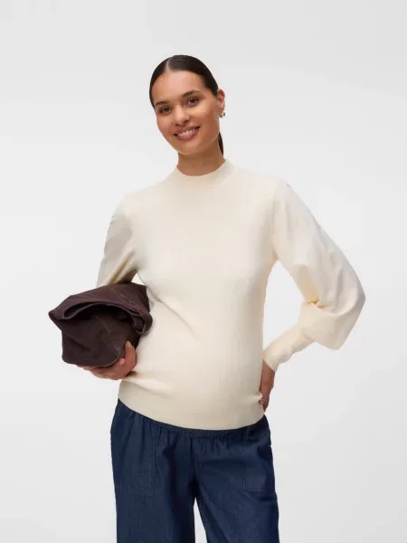 Vero Moda Maternity Svetr VMMHollykaris slonová kost