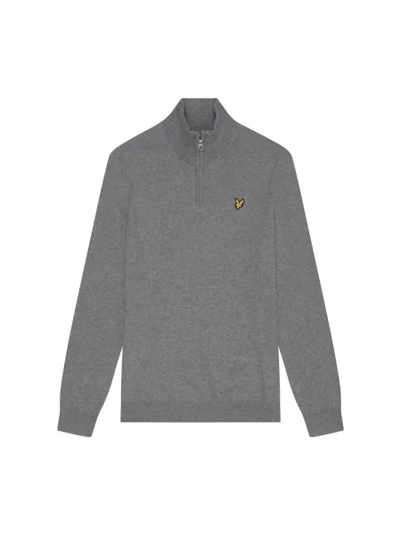 Kardigan Lyle & Scott z wełny merino szary